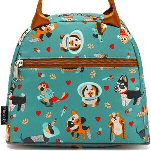 Insulated Lunch Cooler Bag Tote Bag Organizer Dog Theme Warm Cold Cute Fashion